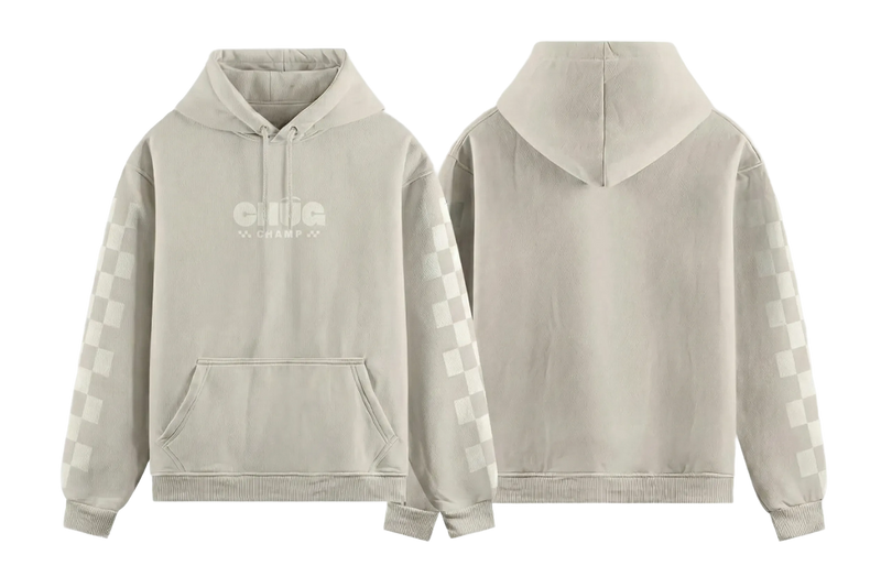 Campus Grid Hoodie – Cream