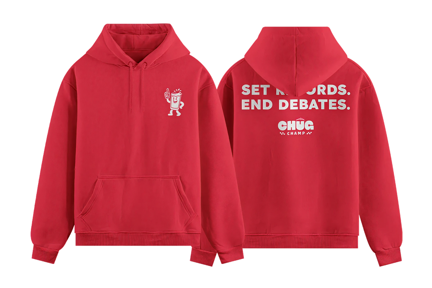 Set Records Hoodie – Chuggie Red