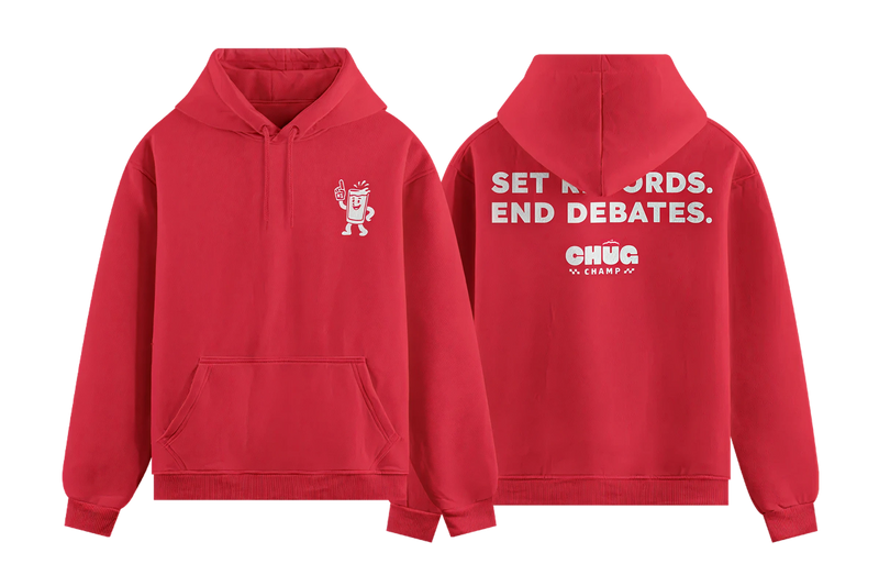 Set Records Hoodie – Chuggie Red