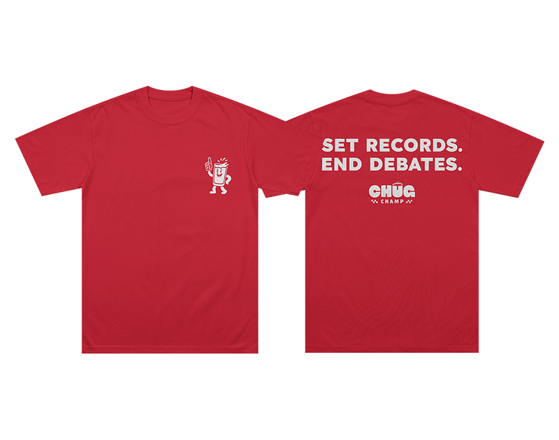 Set Records Tee – Chuggie Red